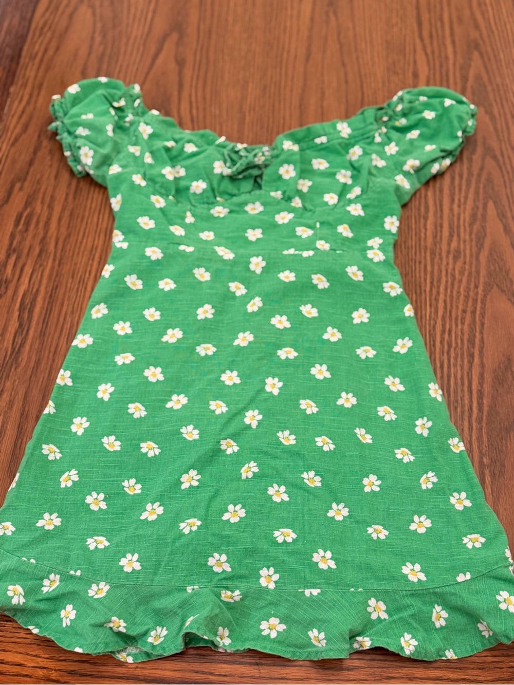 Urban Outfitters Green Daisy Print Dress
